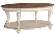 Realyn White/Brown Coffee Table - T743-0 - Lara Furniture