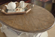 Realyn White/Brown Coffee Table - T743-0 - Lara Furniture