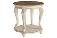 Realyn White/Brown End Table - T743-6 - Lara Furniture