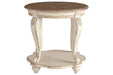 Realyn White/Brown End Table - T743-6 - Lara Furniture