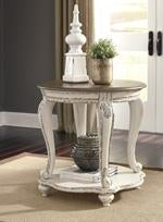 Realyn White/Brown End Table - T743-6 - Lara Furniture