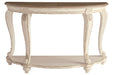 Realyn White/Brown Sofa Table - T743-4 - Lara Furniture