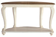 Realyn White/Brown Sofa Table - T743-4 - Lara Furniture