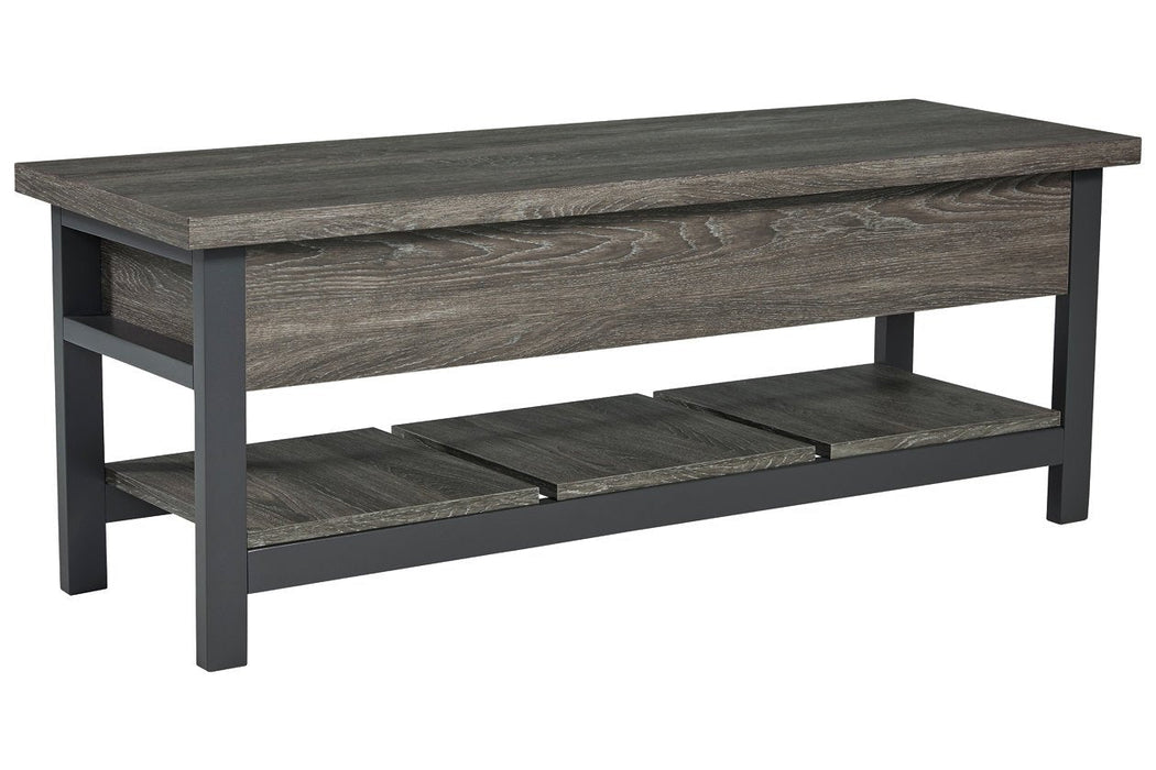 Rhyson Brown Storage Bench - A3000313 - Lara Furniture