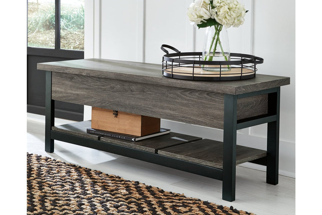 Rhyson Brown Storage Bench - A3000313 - Lara Furniture