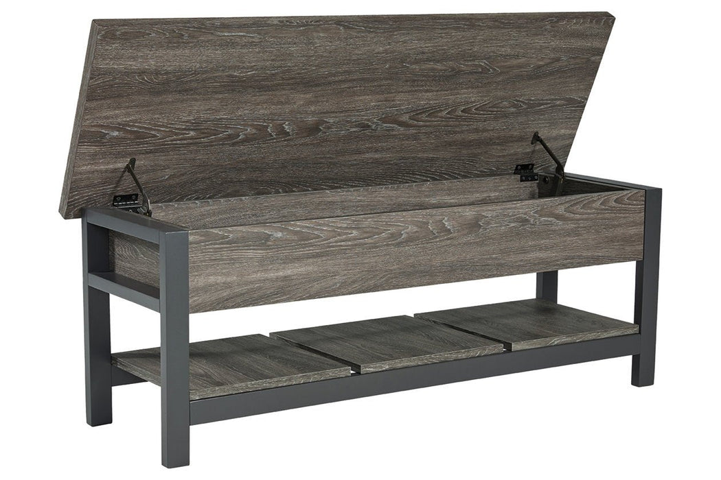 Rhyson Brown Storage Bench - A3000313 - Lara Furniture