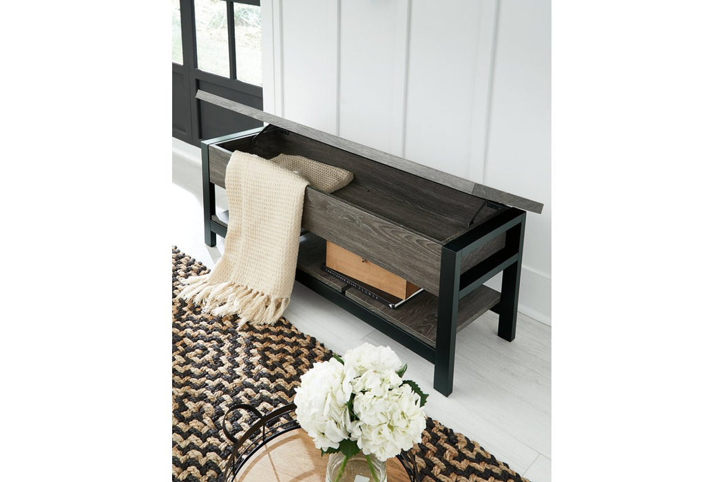 Rhyson Brown Storage Bench - A3000313 - Lara Furniture