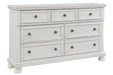 Robbinsdale Antique White Dresser - B742-31 - Lara Furniture