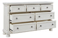 Robbinsdale Antique White Dresser - B742-31 - Lara Furniture