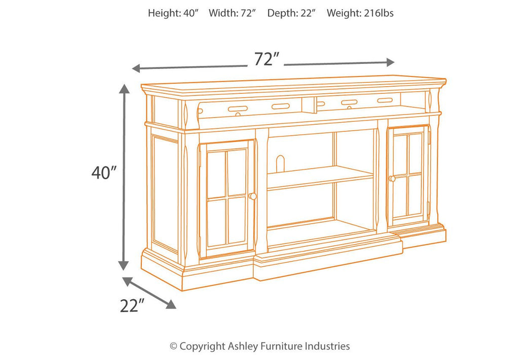 Roddinton Dark Brown 72" TV Stand - W701-88 - Lara Furniture