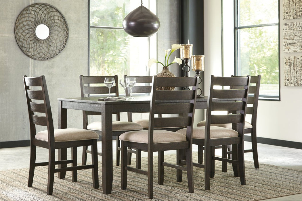 Rokane Brown Dining Table and Chairs (Set of 7) - D397-425 - Lara Furniture