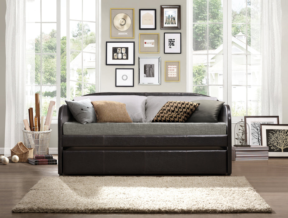 Roland Dark Brown Daybed with Trundle - 4950 - Lara Furniture