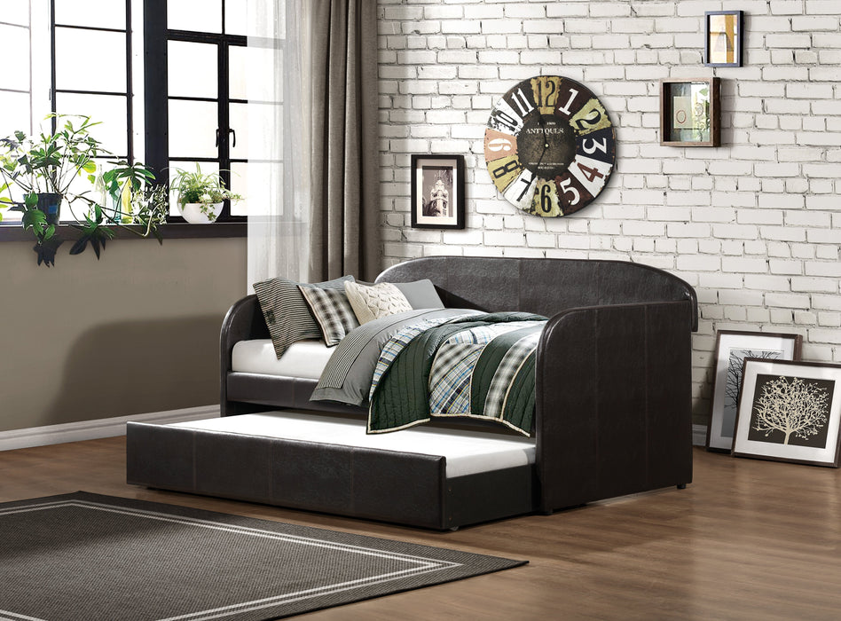 Roland Dark Brown Daybed with Trundle - 4950 - Lara Furniture