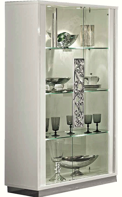 Roma 2-Door Curio White - i24043 - Lara Furniture