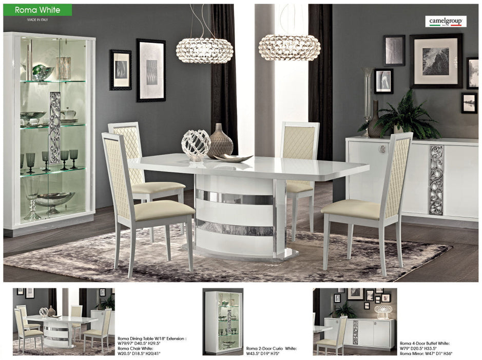 Roma Dining White, Italy Set - Lara Furniture