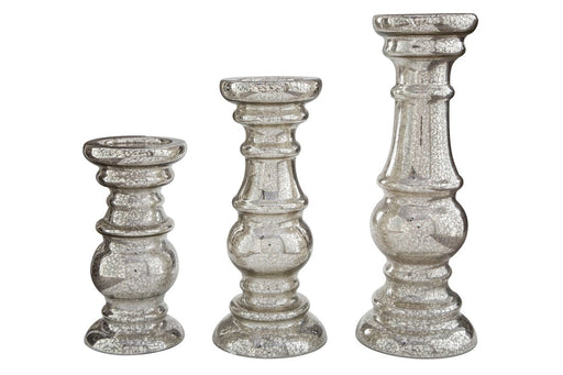 Rosario Silver Finish Candle Holder (Set of 3) - A2000249 - Lara Furniture