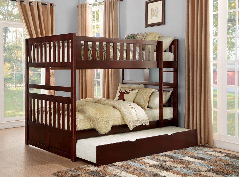 Rowe Cherry Full/Full Bunk Bed - Lara Furniture