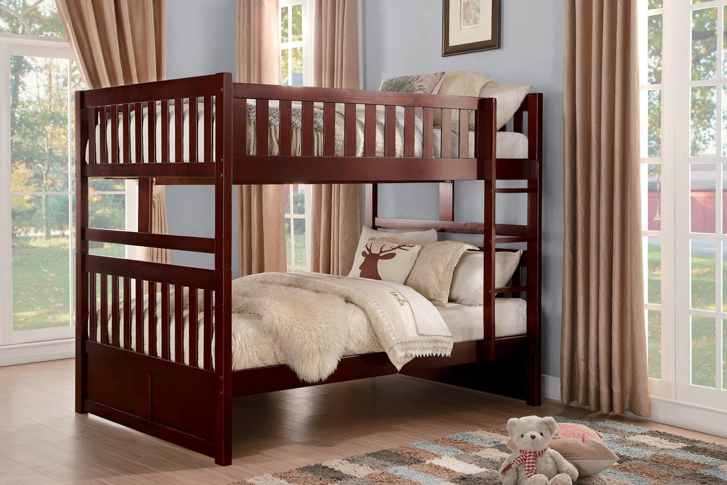 Rowe Cherry Full/Full Bunk Bed - Lara Furniture