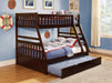 Rowe Cherry Twin/Full Bunk Bed - Lara Furniture