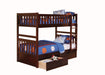 Rowe Cherry Twin/Twin Bunk Bed - Lara Furniture