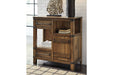 Roybeck Light Brown/Bronze Accent Cabinet - T411-40 - Lara Furniture