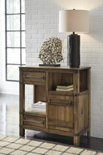 Roybeck Light Brown/Bronze Accent Cabinet - T411-40 - Lara Furniture