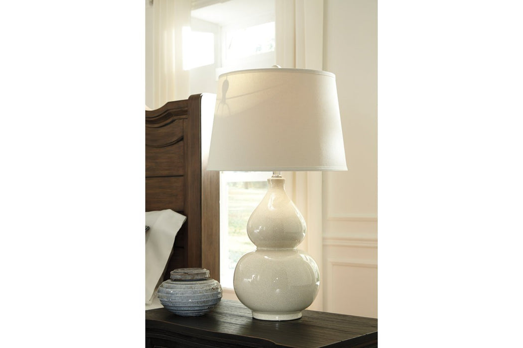 Saffi Cream Table Lamp - L100074 - Lara Furniture