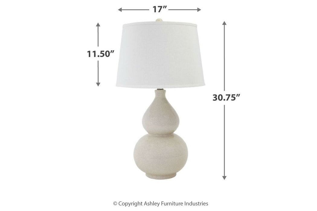 Saffi Cream Table Lamp - L100074 - Lara Furniture