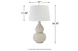 Saffi Cream Table Lamp - L100074 - Lara Furniture