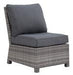 Salem Beach Gray Armless Chair with Cushion - P440-846 - Lara Furniture