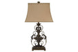 Sallee Gold Finish Table Lamp - L200064 - Lara Furniture