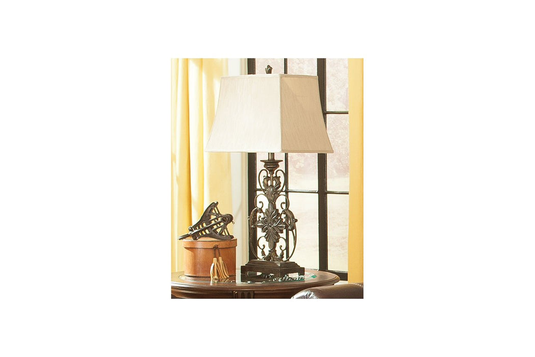 Sallee Gold Finish Table Lamp - L200064 - Lara Furniture