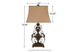 Sallee Gold Finish Table Lamp - L200064 - Lara Furniture