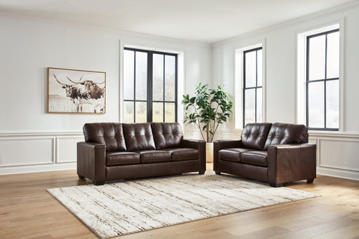 Santorine Sofa and Loveseat in Dark Brown - PKG020867