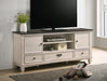 Saywer Antique 68" White/Brown TV Stand - B9100-7 - Lara Furniture