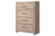 Senniberg Light Brown/White Chest of Drawers - B1191-44 - Lara Furniture