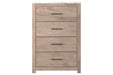 Senniberg Light Brown/White Chest of Drawers - B1191-44 - Lara Furniture