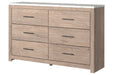 Senniberg Light Brown/White Dresser - B1191-31 - Lara Furniture