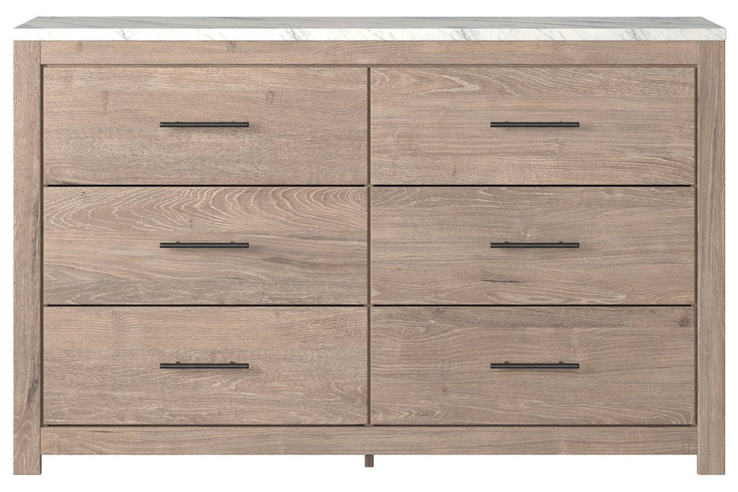 Senniberg Light Brown/White Dresser - B1191-31 - Lara Furniture