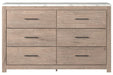 Senniberg Light Brown/White Dresser - B1191-31 - Lara Furniture