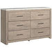 Senniberg Light Brown/White Dresser - B1191-31 - Lara Furniture