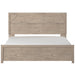 Senniberg Light Brown-White King Panel Bed - Lara Furniture