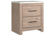 Senniberg Light Brown/White Nightstand - B1191-92 - Lara Furniture