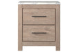 Senniberg Light Brown/White Nightstand - B1191-92 - Lara Furniture