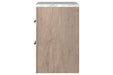 Senniberg Light Brown/White Nightstand - B1191-92 - Lara Furniture