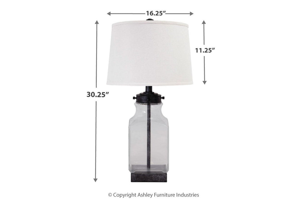 Sharolyn Transparent/Silver Finish Table Lamp - L430144 - Lara Furniture