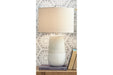 Shavon Beige/White Table Lamp - L100724 - Lara Furniture