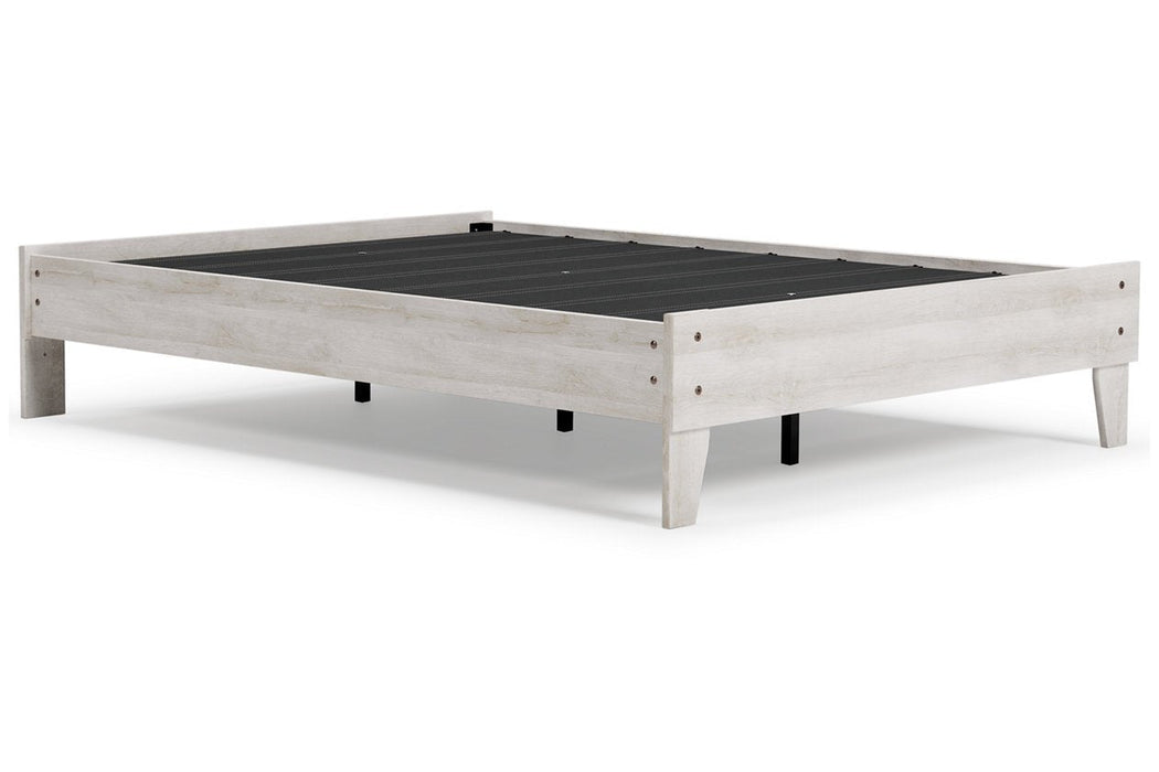 Shawburn Whitewash Full Platform Bed - EB4121-112 - Lara Furniture