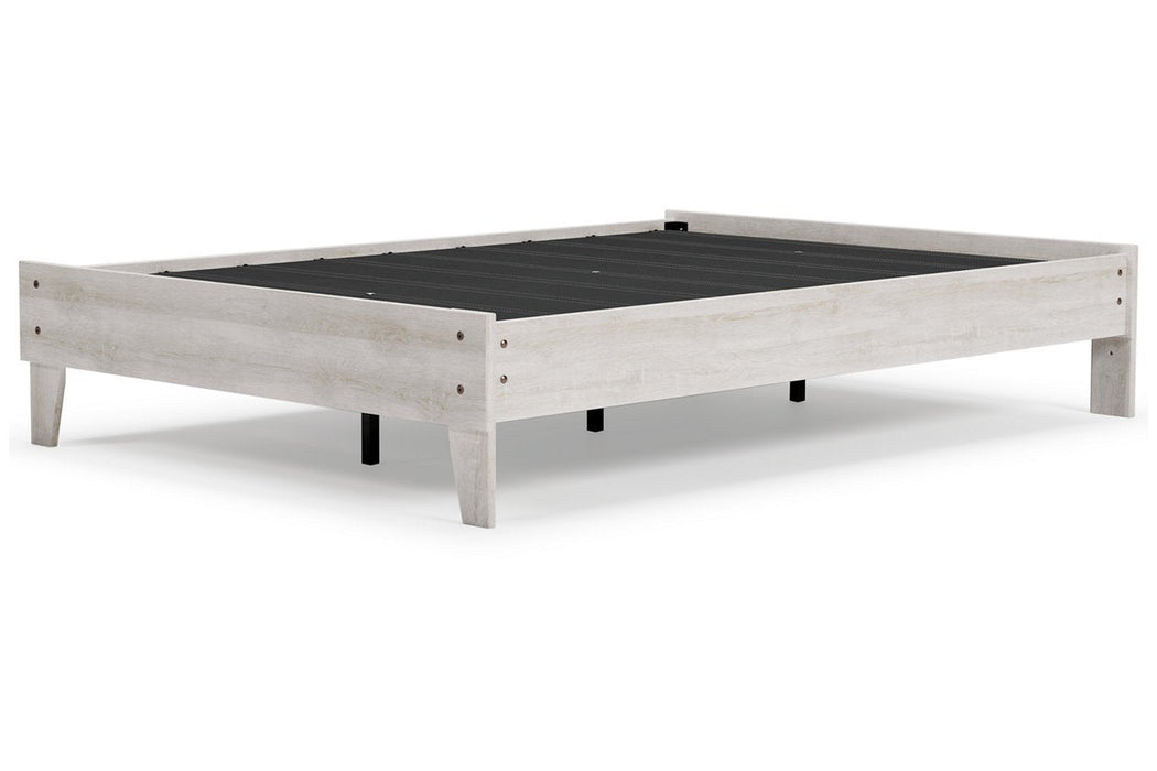 Shawburn Whitewash Full Platform Bed - EB4121-112 - Lara Furniture