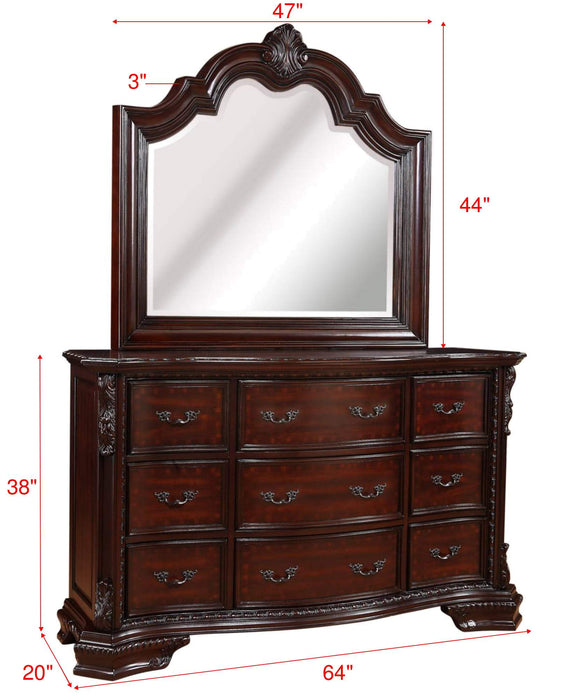 Sheffield Dark Cherry Dresser - B1100-1 - Lara Furniture